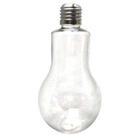 Plastic Bottle with Cap Light Bulb Design PET Clear 100ml (250 Units)