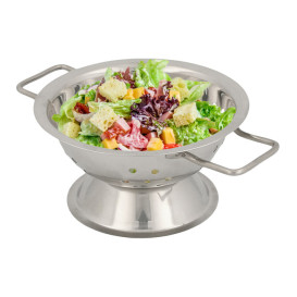 Serving Mini Colander Bowl Steel Ø9,7x5,5cm (12 Units)