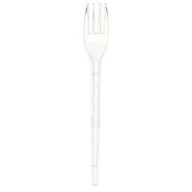 Plastic Fork PS Clear 17cm (100 Units)  