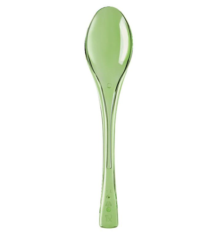 Plastic Spoon PS "Fly" Lime Green Clear 14,5cm (3000 Units)