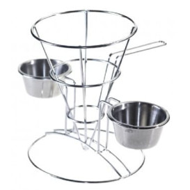 Display Basket Containers Steel 2 Cups Ø10,8x15,2cm (1 Unit) 