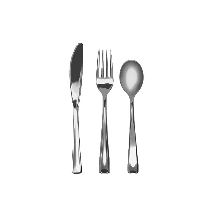 Cutlery Kit Fork, Knife y Spoon Metallized (1 Unit)