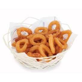 Basket Containers Steel Round Shape Cream Ø25x8,5cm (1 Unit) 