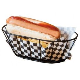 Basket Containers Steel Oval Shape Black 21,6x14x7,6cm (24 Units)