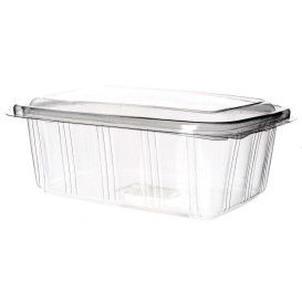 Plastic Hinged Deli Container PET High Dome Lid 2000ml (200 Units)