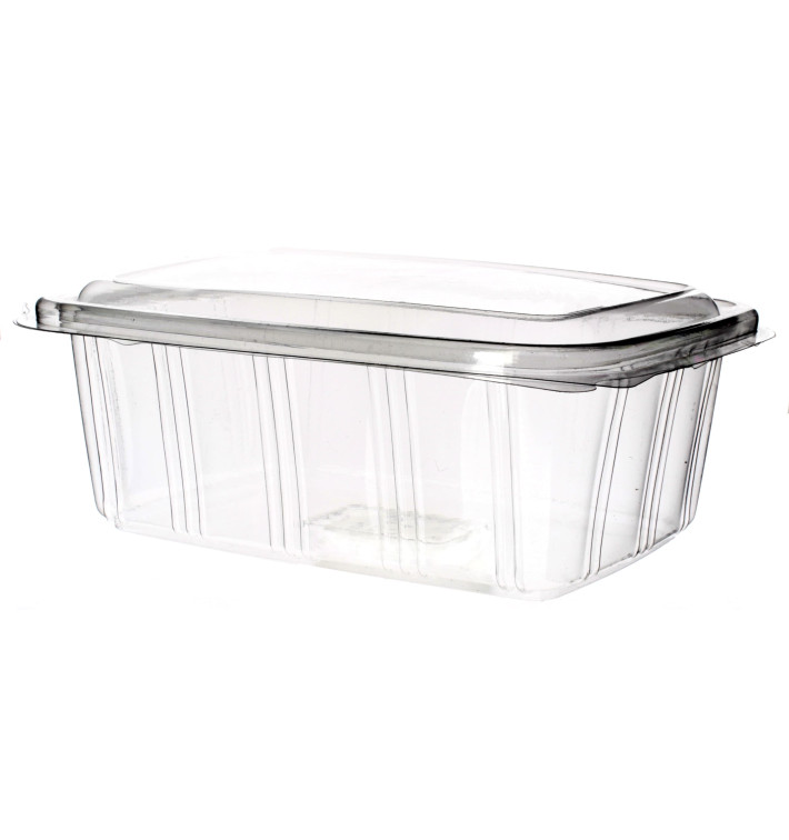 Plastic Hinged Deli Container PET High Dome Lid 2000ml (200 Units)