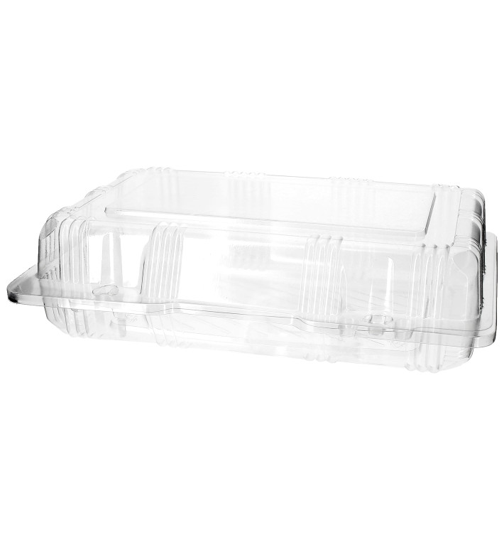 Plastic Hinged Bakery Container PET 22x14,5x6cm (20 Units) 