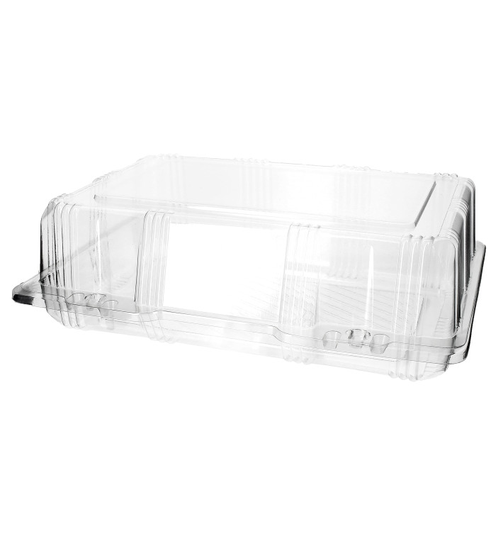 Plastic Hinged Bakery Container PET 25x17x8cm (20 Units) 