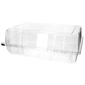 Plastic Hinged Bakery Container PET 28x18x10cm (20 Units) 