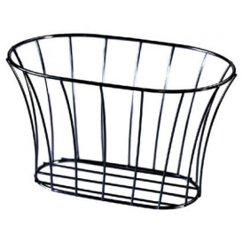Basket Containers Steel Oval Shape Black 21x12,7x12,7 (1 Unit) 