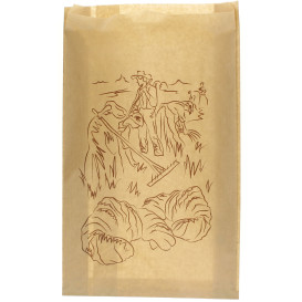 Paper Food Bag Kraft "Siega" 22+7x36cm (250 Units)  