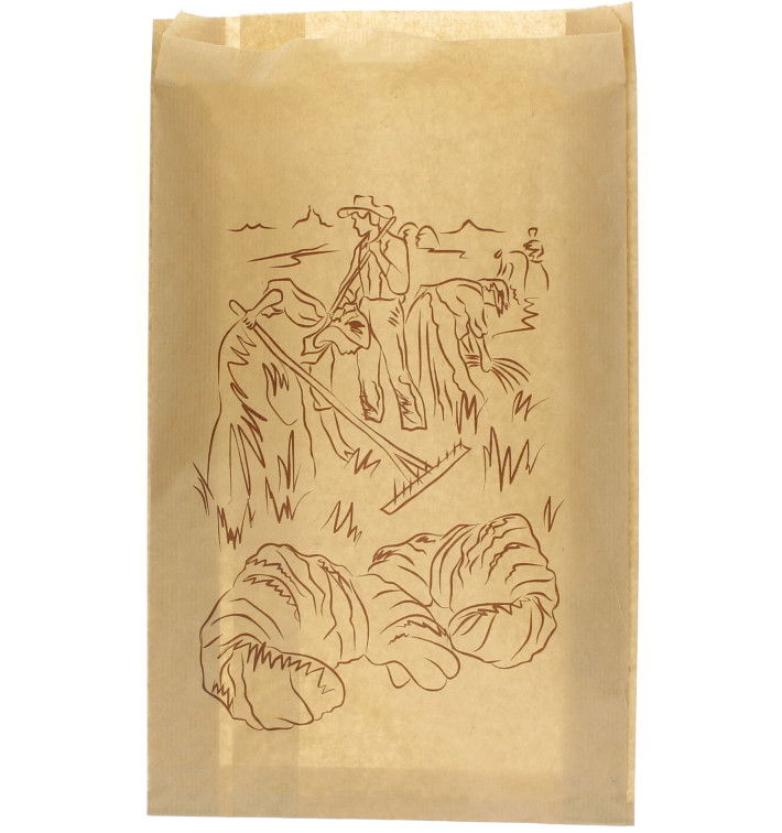 Paper Food Bag Kraft "Siega" 22+7x36cm (1000 Units)