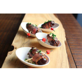 Sugarcane Mini Bowl Oval Shape White 8x5cm (300 Units)