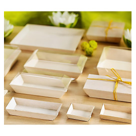 Wooden Tray 18x13x2,8cm 500ml (25 Units) 