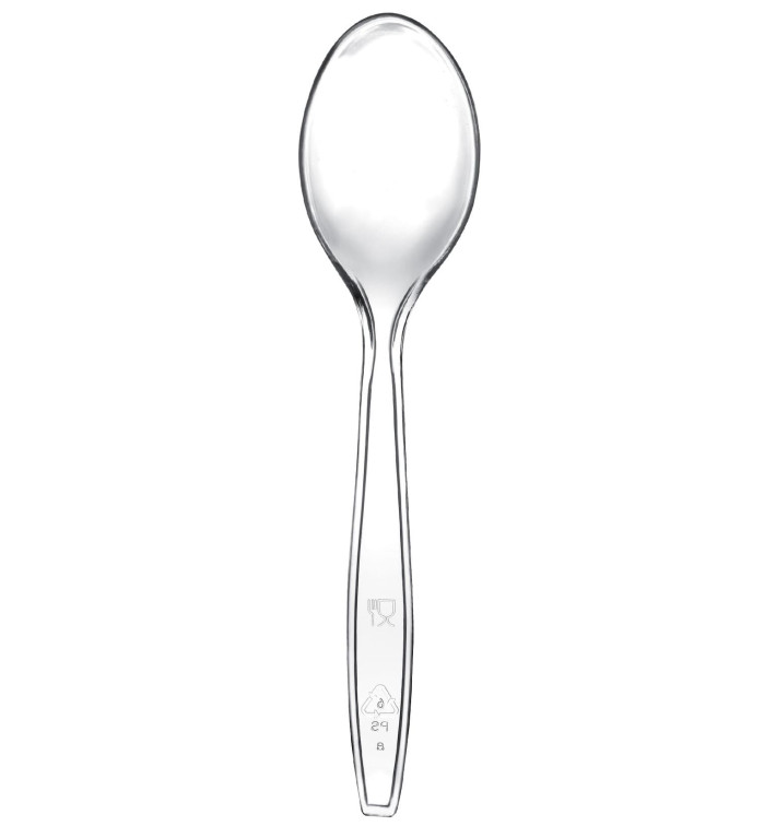 Plastic Spoon Premium PS Clear 19cm (1000 Units)