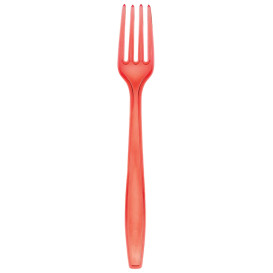 Plastic Fork PS Premium Red 19cm (1000 Units)