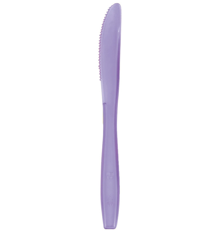 Plastic Knife PS Premium Lilac 19cm (1000 Units)