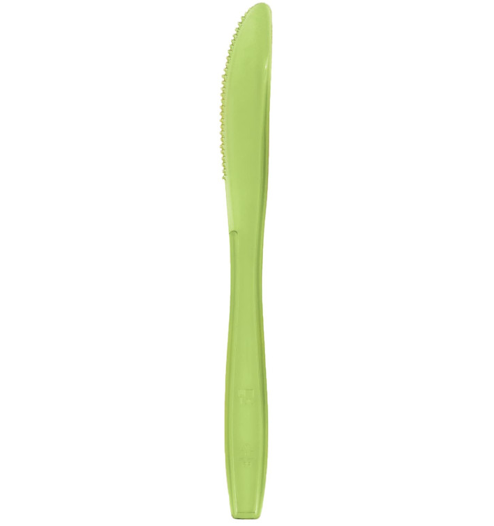 Plastic Knife PS Premium Lime Green 19cm (50 Units) 