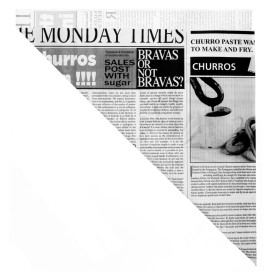 Paper Food Cone Grease-Proof "Times" 20cm 70g (250 Units)