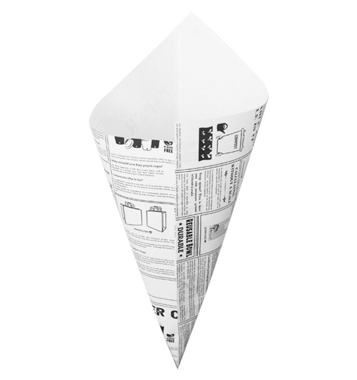 Paper Food Cone Grease-Proof "Times" 29,5cm 250g (250 Units)
