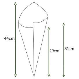 Paper Food Cone Natural 42cm 600g (200 Units)
