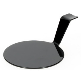Tasting Plastic Plate PS "Gourmand" Black Ø4,5x2cm (50 Units) 
