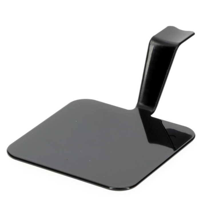 Tasting Plastic Plate PS "Gourmand" Black 4x4cm (50 Units) 