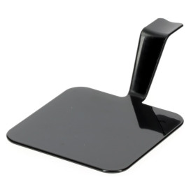 Tasting Plastic Plate PS "Gourmand" Black 4x4cm (600 Units)