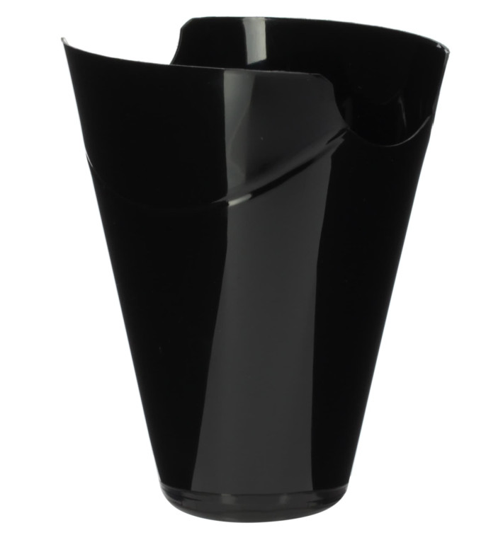 Tasting Plastic Container PP "Click-Clack" Black 180ml (200 Units)