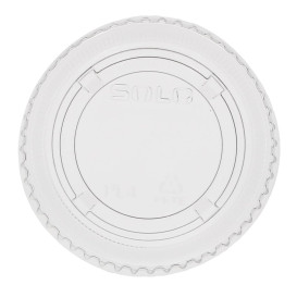 Plastic Lid PET Crystal Closed Flat Ø7,3cm (2500 Units)