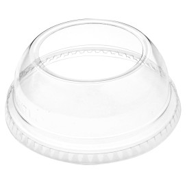 Plastic Dome Lid PET Crystal Single Opening Ø9,2cm (100 Units)  