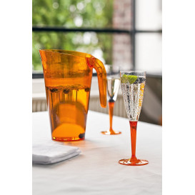 Plastic Stemmed Flute Sparkling Wine Orange 100ml (72 Units)