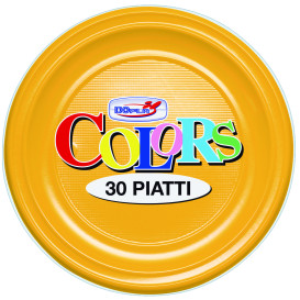 Plastic Plate PS Flat Mango 22 cm (780 Units)