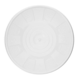 Paper Container with Plastic Lid White PP 488ml (25 Units) 