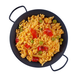 Serving Mini Paella Pan Tray Black PP 15cm (6 Units) 