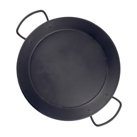 Serving Mini Paella Pan Tray Black PP 15cm (150 Units)
