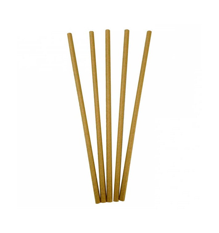Paper Straw Straight Kraft Ø0,6cm 20cm (100 Units) 