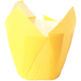 Cupcake Liner Tulip shape Yellow Ø5x5/8cm (125 Units)  