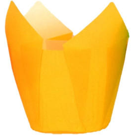 Cupcake Liner Tulip shape Yellow Ø5x4,2/7,2cm (135 Units)  