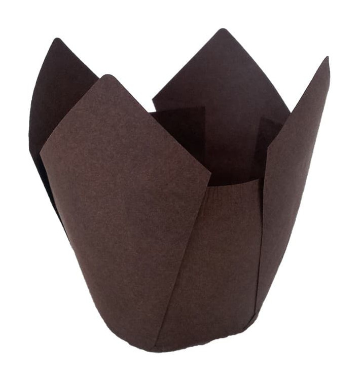 Cupcake Liner Tulip shape Brown Ø5x5,5/8cm (3.500 Units)