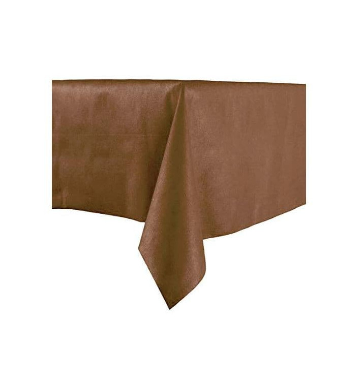Tablecloth Novotex Non-Woven Brown 100x100cm (150 Units)  