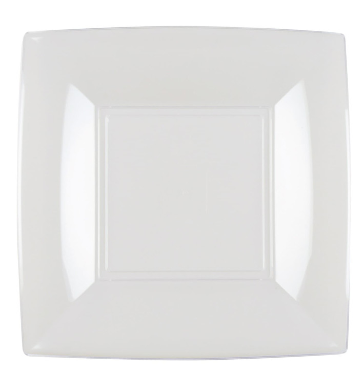 Reusable Plate Flat Clear "Bio Based" "Nice" PP 18 cm (300 Units)