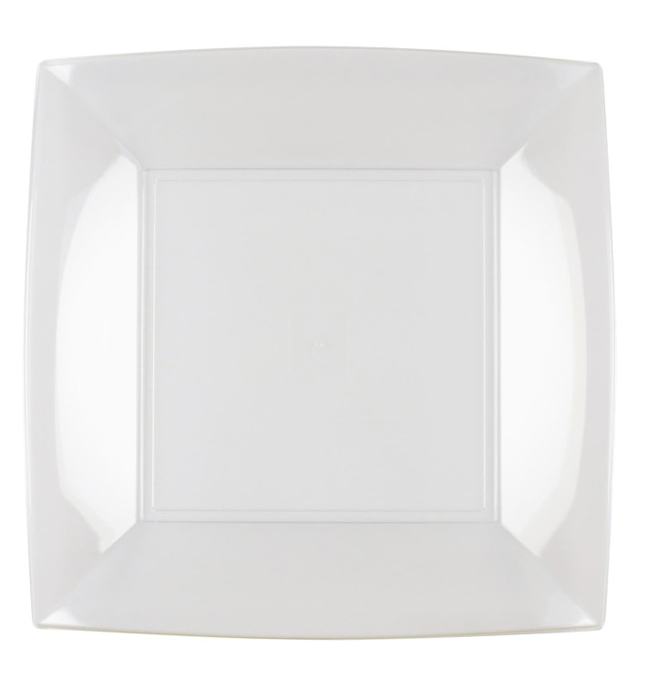 Reusable Plate Flat Clear "Bio Based" "Nice" PP 23 cm (300 Units)