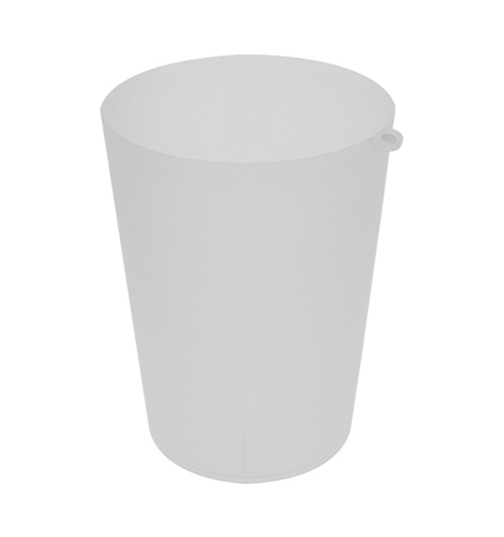 Plastic Cup with Ring PP Reusable Translucent 900ml (14 Units) 
