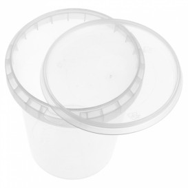 Plastic Deli Container with Plastic Lid PP Tamper-Evident 520 ml Ø9,5 (380 Units)
