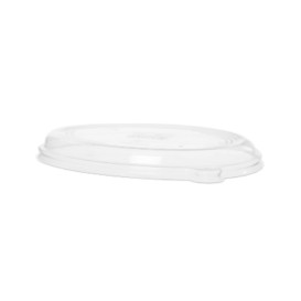 Plastic Lid RPET for Oval Sugarcane Tray Ecologic Clear 710 and 940 ml (50 Units) 