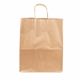 Paper Bag with Handles Kraft Brown 100g 25+13x33 cm (25 Units) 