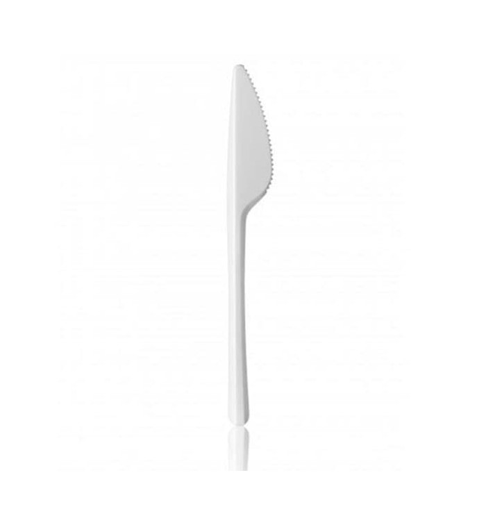 Plastic Knife PS White 16,5cm 