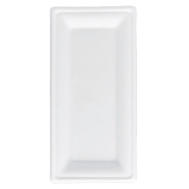 Sugarcane Tray Bagasse White 25,5x12,7 cm (50 Units) 