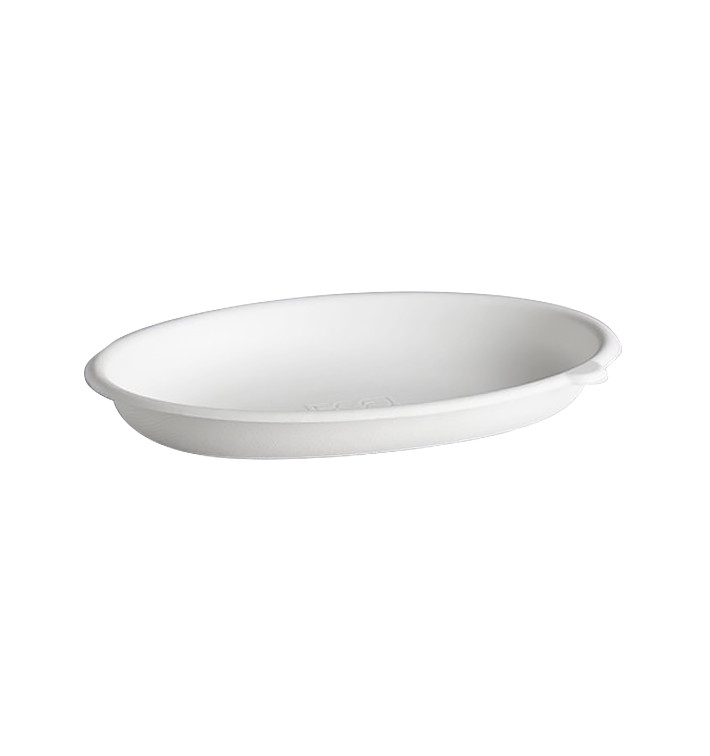 Sugarcane Tray Ecologic Oval White 710ml (300 Units)